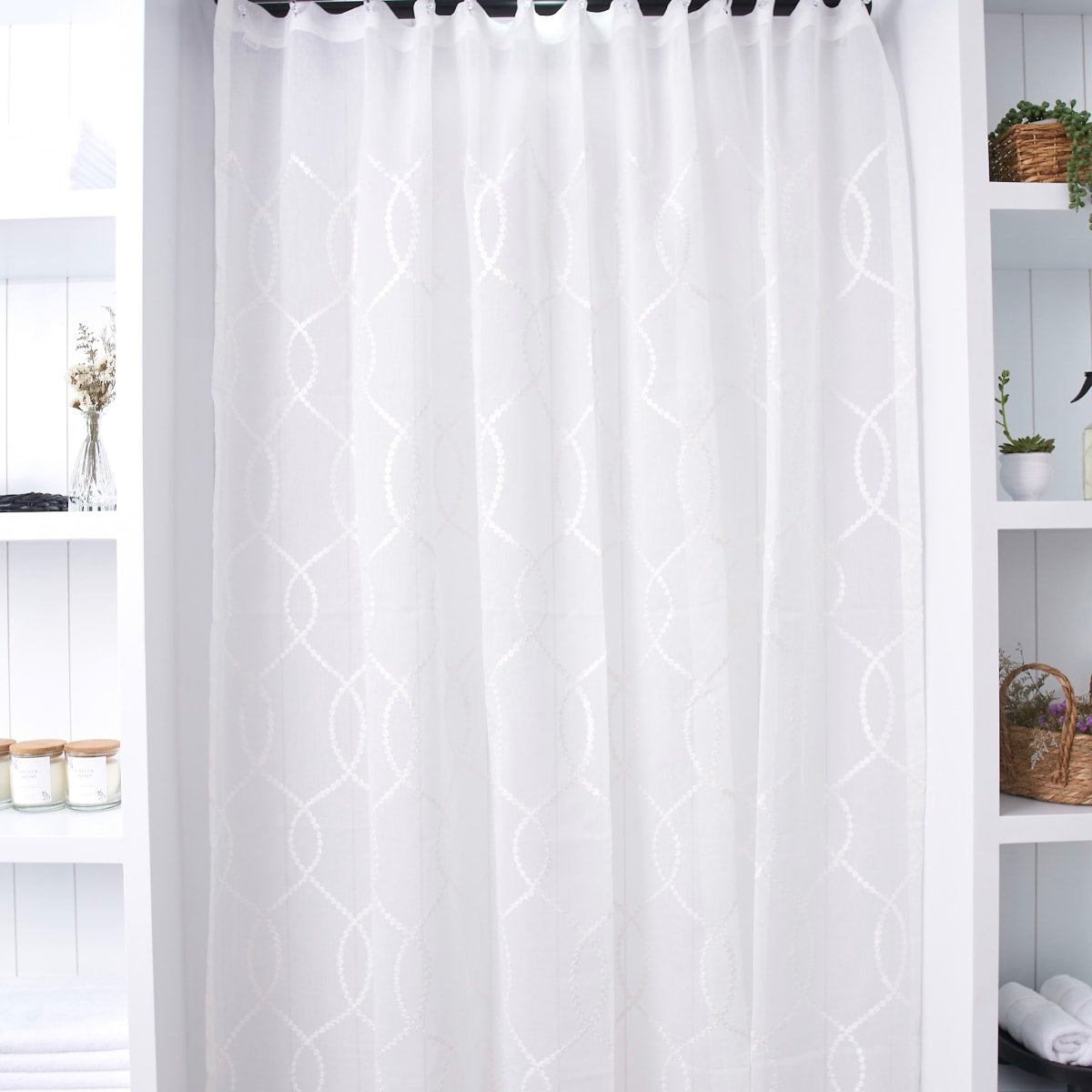 Cortina de Ducha Eslabón Blanco