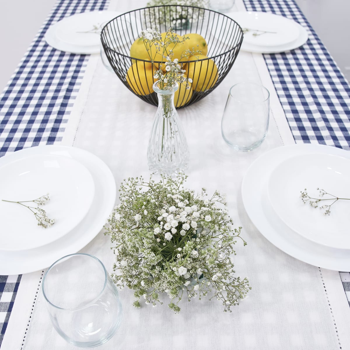 Camino de Mesa Algodón Blanco