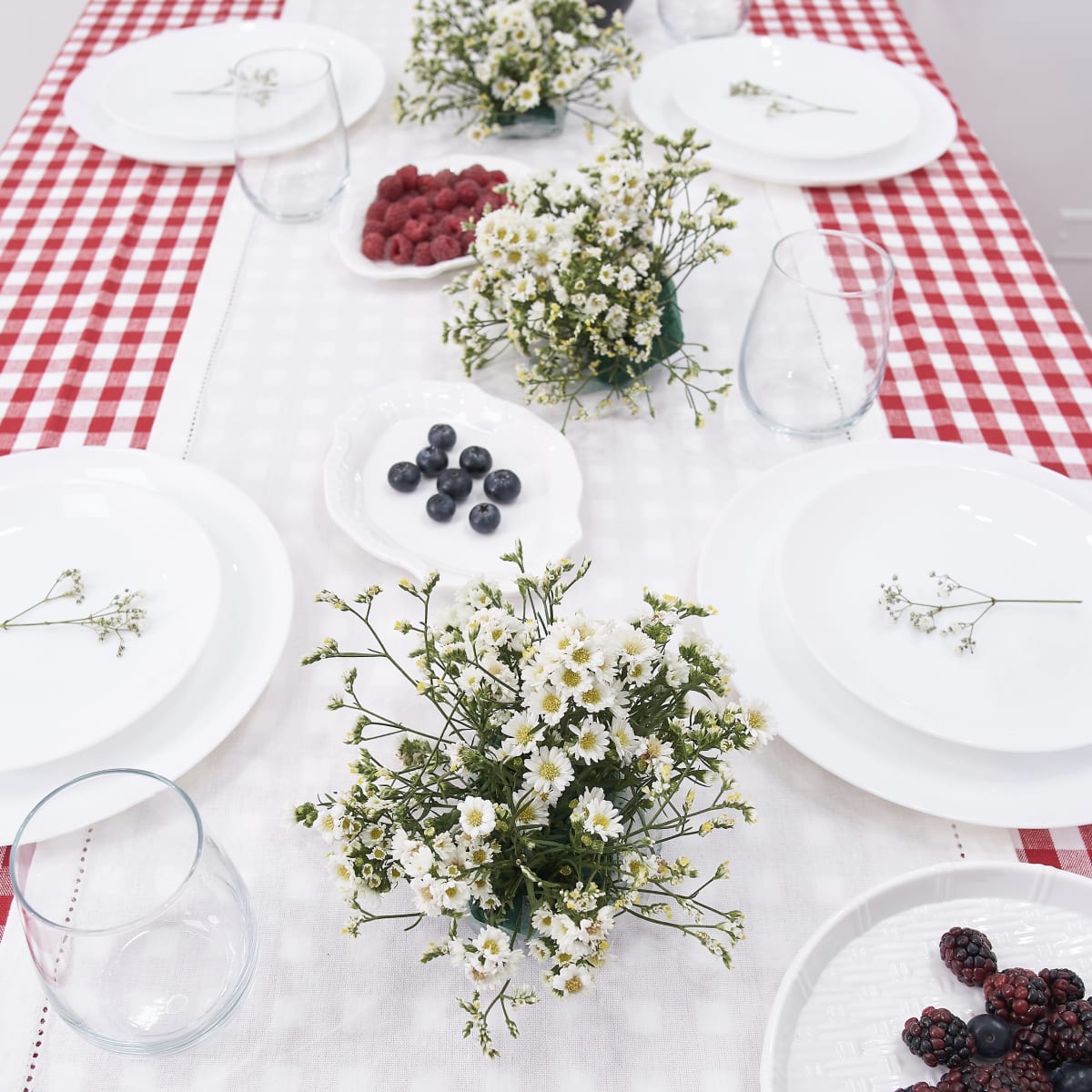 Camino de Mesa Algodón Blanco
