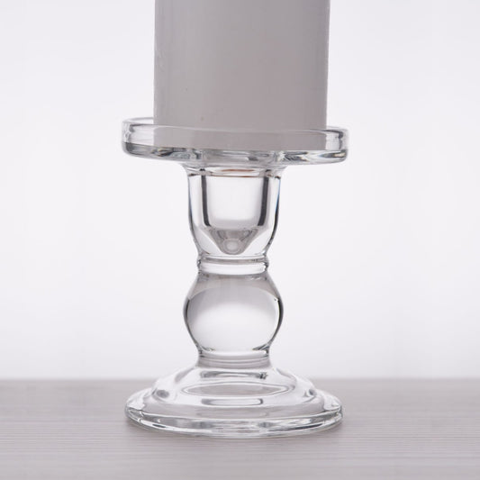 Candelabro de Vidrio para Vela Gruesa