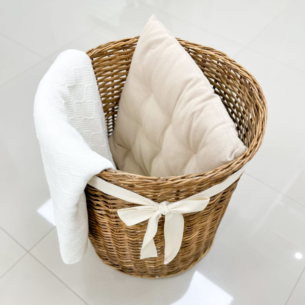 Cesto Tejido Premium Nogal sin tapa y sin forro de lona