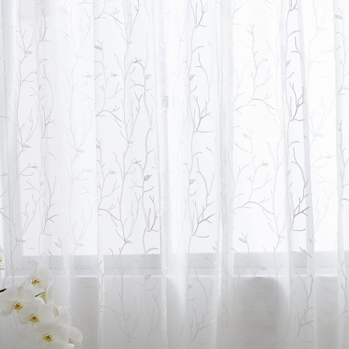 Cortina de Sala Modelo Liana Blanco (Pack de Dos)