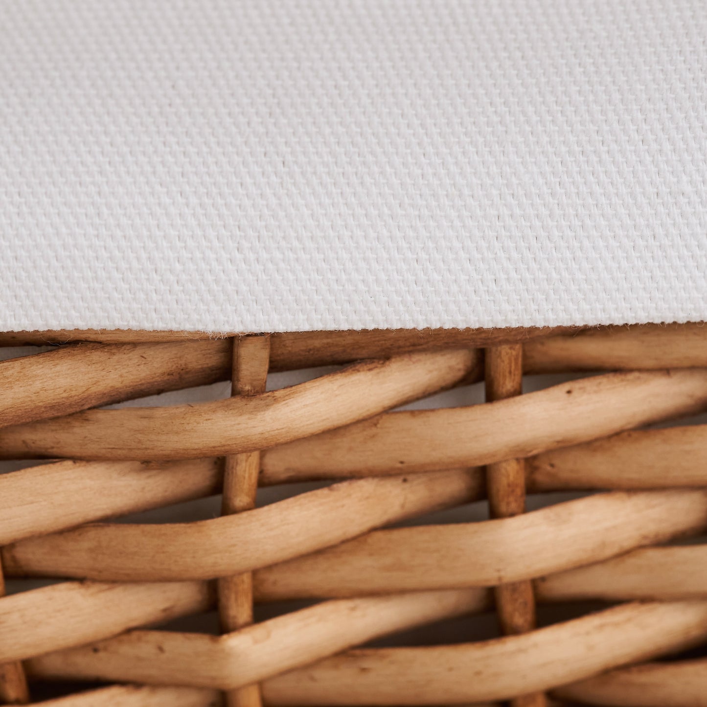 Canasta Tejida Premium Nogal con forro de lona