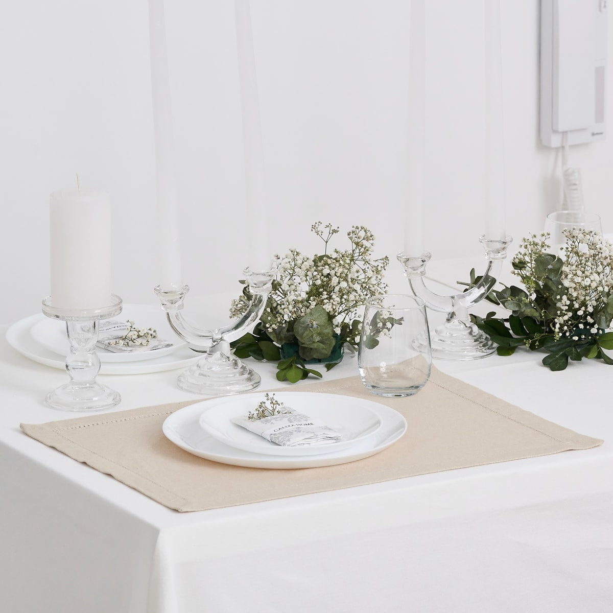 Individual algodón Natural Beige