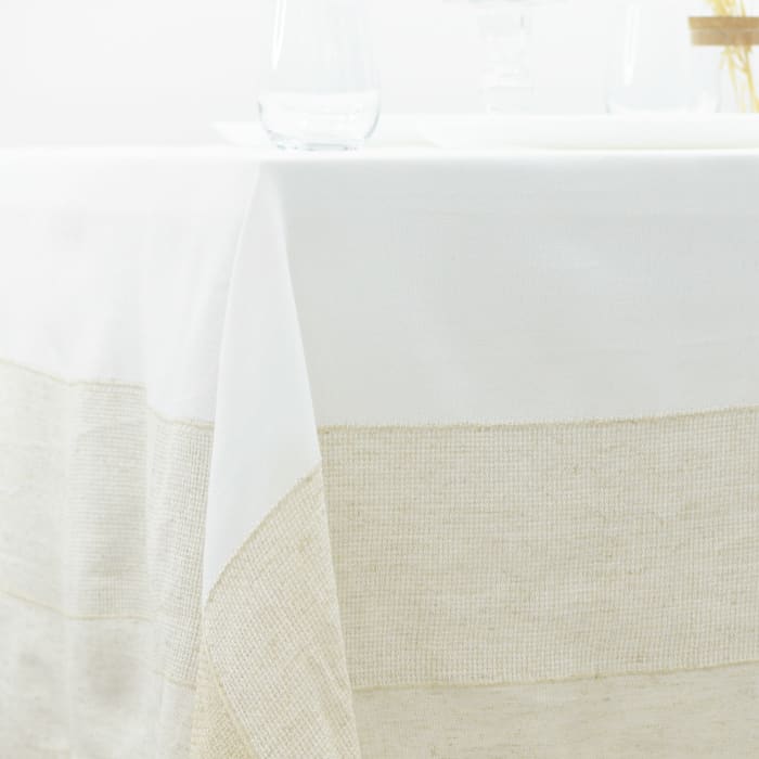 Mantel de Mesa Nórdico Blanco / Beige
