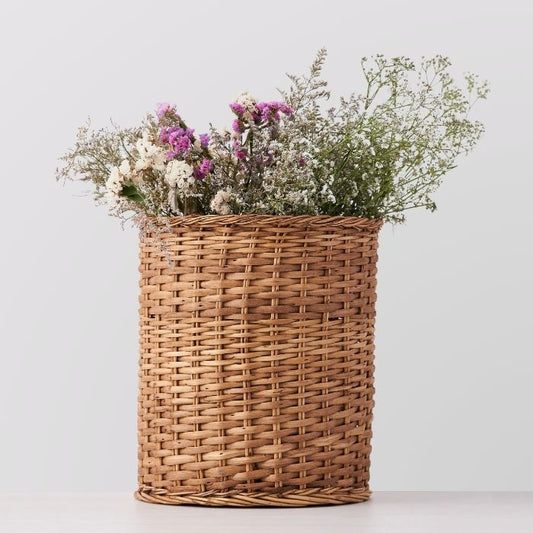 Cesto Porta Macetero Tejido Premium Nogal