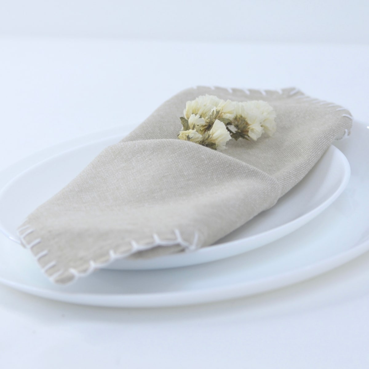 Servilleta de Algodón Natural Beige 40x40 cm