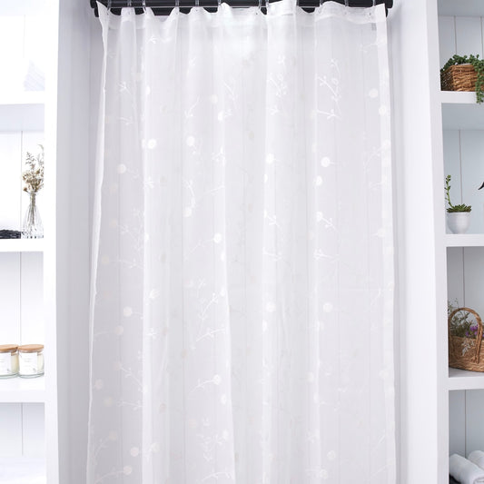 Cortina de Ducha Pompón Blanco