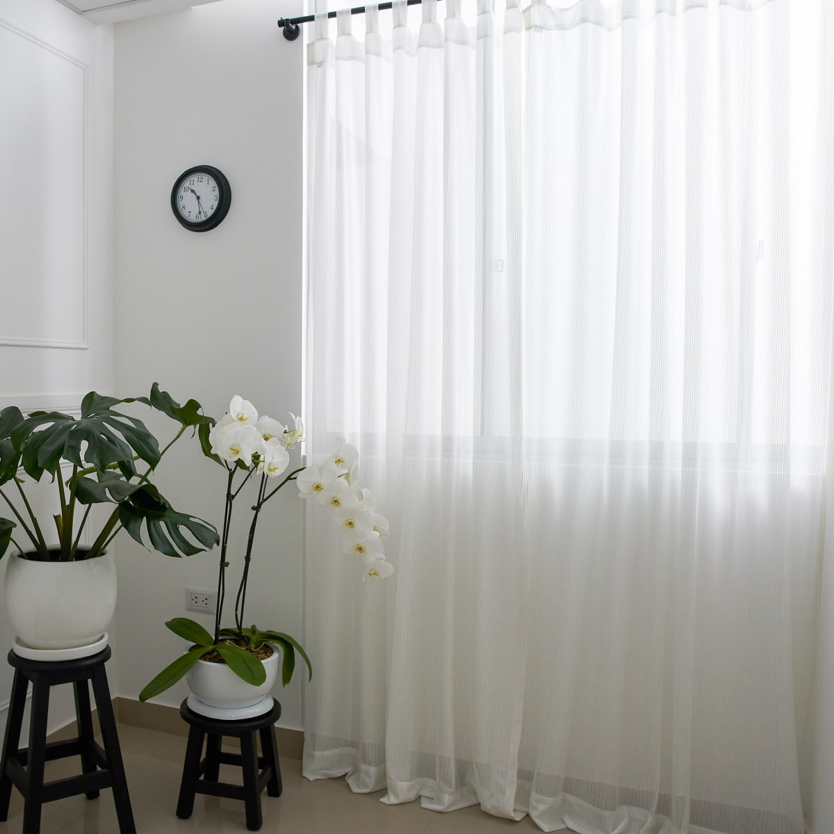 Cortina de Sala Modelo Inglesa Blanco (Pack de Dos)