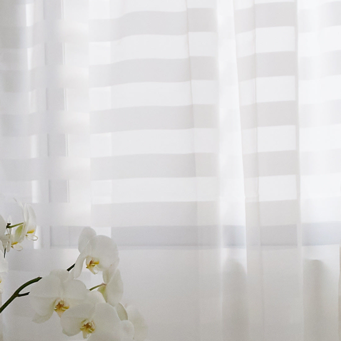 Cortina de Sala Modelo Lineal Blanco (Pack de Dos)